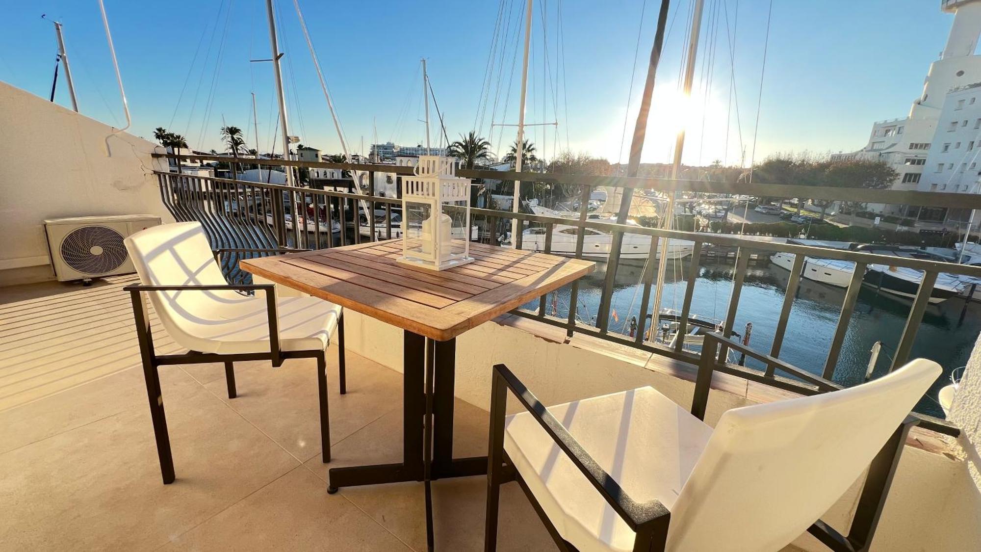 Estudio Frente Al Canal Con Terraza Empuriabrava Exterior foto
