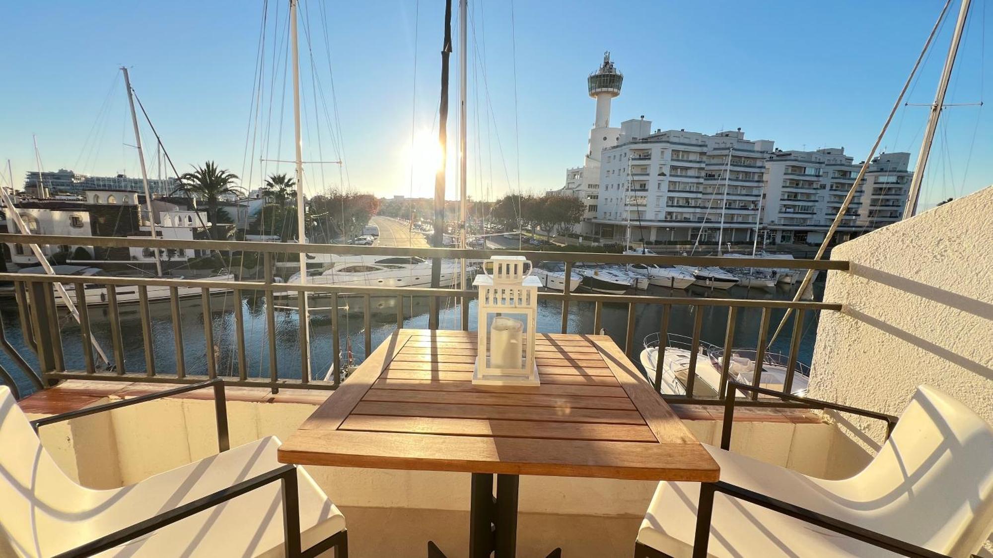 Estudio Frente Al Canal Con Terraza Empuriabrava Exterior foto