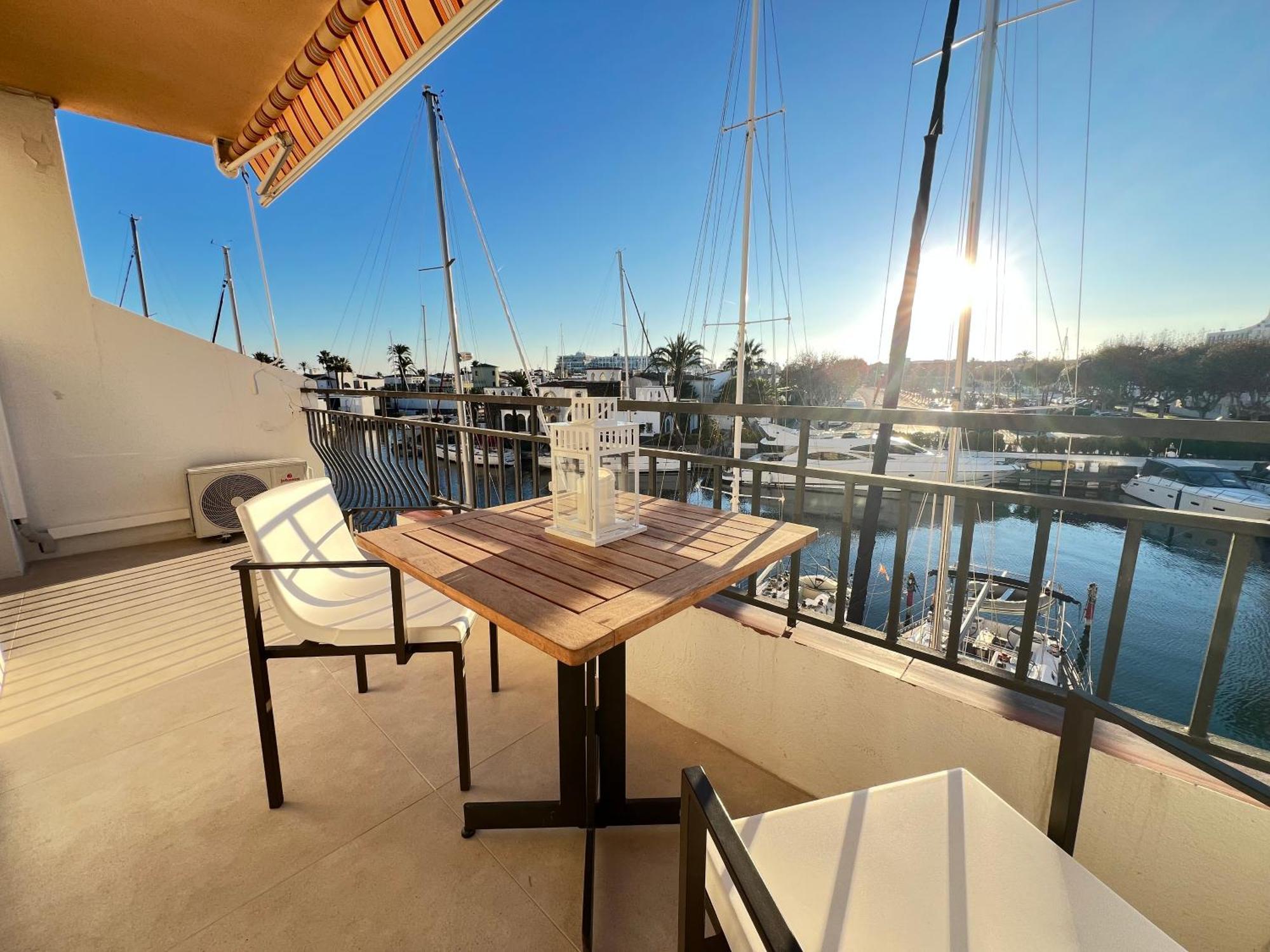 Estudio Frente Al Canal Con Terraza Empuriabrava Exterior foto