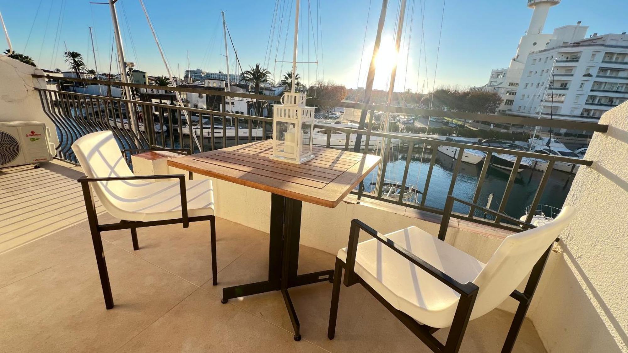 Estudio Frente Al Canal Con Terraza Empuriabrava Exterior foto